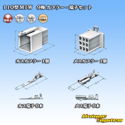 画像5: 住友電装 110型 MTW 非防水 9極 カプラー・端子セット