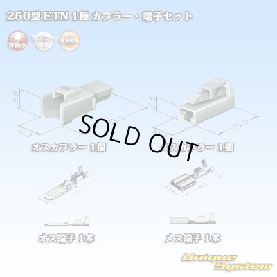 画像5: 住友電装 250型 ETN 非防水 1極 カプラー・端子セット