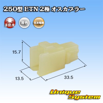 画像1: 住友電装 250型 ETN 非防水 2極 オスカプラー タイプ1