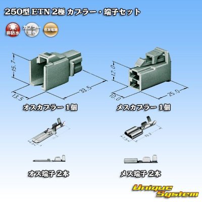 画像5: 住友電装 250型 ETN 非防水 2極 カプラー・端子セット タイプ1