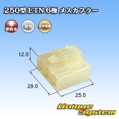 画像1: 住友電装 250型 ETN 非防水 6極 メスカプラー