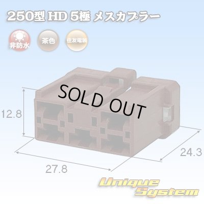 画像1: 住友電装 250型 HD 非防水 5極 メスカプラー