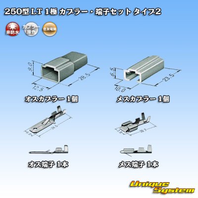 画像5: 住友電装 250型 LT 非防水 1極 カプラー・端子セット タイプ2