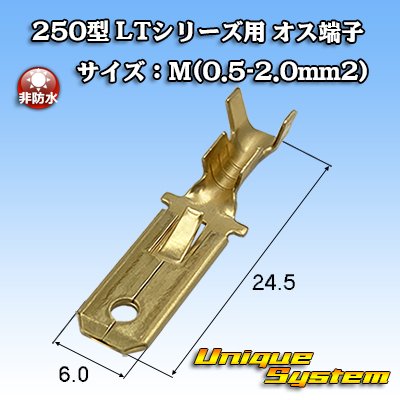 画像1: 住友電装 250型 LTシリーズ用 非防水 オス端子 サイズ：M(0.5-2.0mm2)