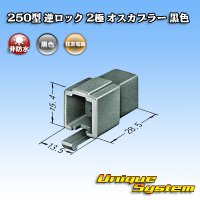 住友電装 250型 逆ロック 非防水 2極 オスカプラー 黒色