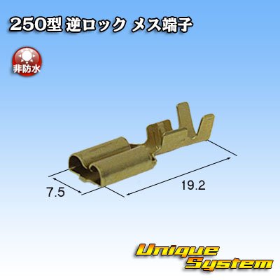 画像2: 住友電装 250型 逆ロックシリーズ用 非防水 メス端子 サイズ：M(0.5-2.0mm2)