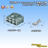住友電装 250型 アームロックタイプ 非防水 6極 メスカプラー・端子セット