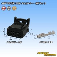 タイコエレクトロニクス AMP 025型I 非防水 12極 メスカプラー・端子セット 黒色
