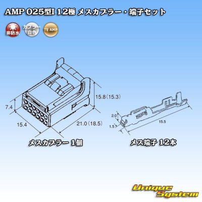 画像5: タイコエレクトロニクス AMP 025型I 非防水 12極 メスカプラー・端子セット