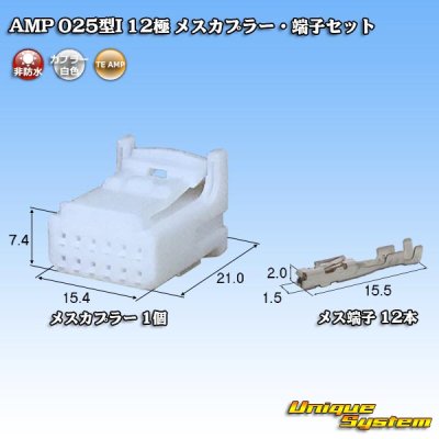 画像1: タイコエレクトロニクス AMP 025型I 非防水 12極 メスカプラー・端子セット
