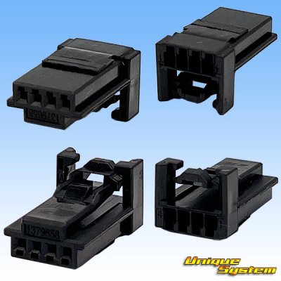 画像2: タイコエレクトロニクス AMP 025型I 非防水 4極 メスカプラー タイプ3 黒色