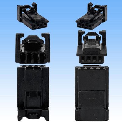画像3: タイコエレクトロニクス AMP 025型I 非防水 4極 メスカプラー タイプ3 黒色