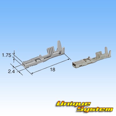 画像4: タイコエレクトロニクス AMP 020型+060型ハイブリッド 0.5+1.5シリーズ用 4極 メスカプラー・端子セット