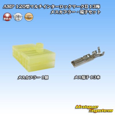 画像1: タイコエレクトロニクス AMP 120型 マルチインターロックマークII 非防水 13極 メスカプラー・端子セット