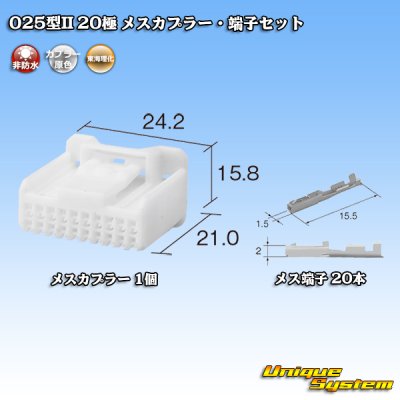 画像5: 東海理化 025型II 非防水 20極 メスカプラー・端子セット