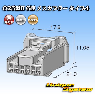 画像2: 東海理化 025型II 非防水 6極 メスカプラー タイプ4