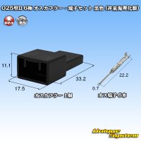 025型II 非防水 6極 オスカプラー・端子セット 黒色 (非東海理化製)