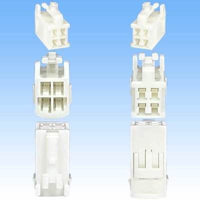 画像3: 東海理化 090型II 非防水 4極 メスカプラー・端子セット (オス側ブラケット有り・無しどちらでも使用可)
