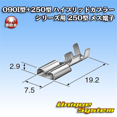 画像3: 東海理化 090I型+250型 ハイブリッドカプラーシリーズ用 非防水 250型 メス端子