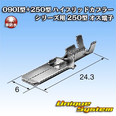 画像3: 東海理化 090I型+250型 ハイブリッドカプラーシリーズ用 非防水 250型 オス端子