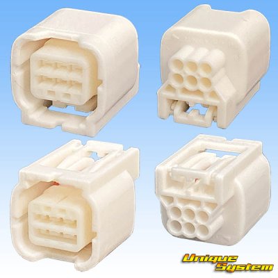 画像2: 矢崎総業 025型 HS 防水 6極 メスカプラー 白色