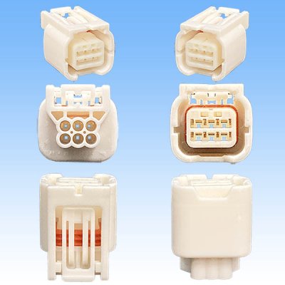 画像3: 矢崎総業 025型 HS 防水 6極 メスカプラー 白色