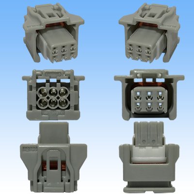 画像3: 住友電装 025型 TS 防水 6極 メスカプラー・端子セット タイプ3 灰色