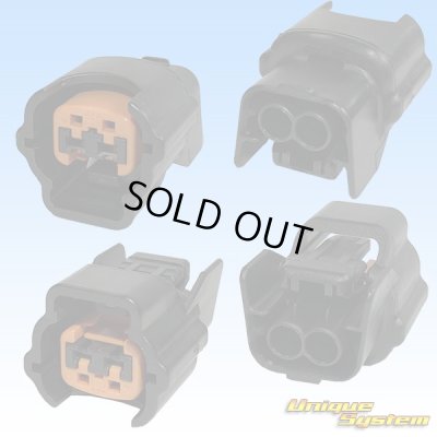 画像2: 住友電装 090型 62シリーズタイプE 防水 2極 メスカプラー リテーナー付属(P5) タイプ2 黒色
