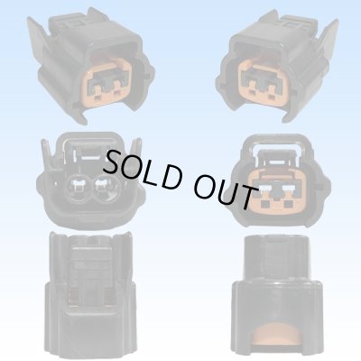 画像3: 住友電装 090型 62シリーズタイプE 防水 2極 メスカプラー リテーナー付属(P5) タイプ2 黒色