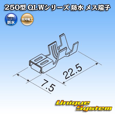 画像3: 古河電工 250型 QLWシリーズ 防水 メス端子 適用電線サイズ：2.0〜3.0mm2