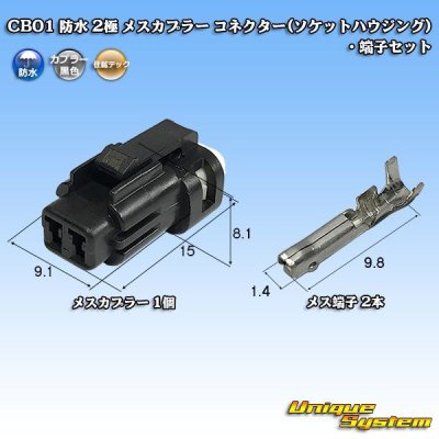 画像1: 住鉱テック CB01 防水 2極 メスカプラー コネクター(ソケットハウジング)・端子セット