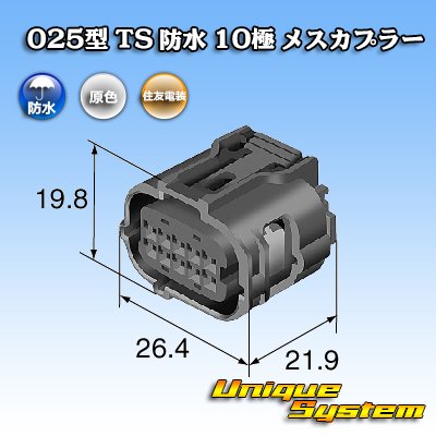 画像3: 住友電装 025型 TS 防水 10極 メスカプラー