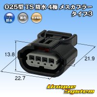 住友電装 025型 TS 防水 4極 メスカプラー タイプ3