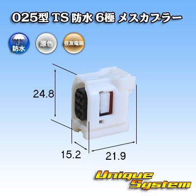 画像1: 住友電装 025型 TS 防水 6極 メスカプラー タイプ1