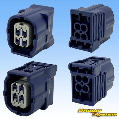 画像2: 住友電装 040型 HV/HVG 防水 4極 メスカプラー・端子セット リテーナー付属 タイプ2 青色