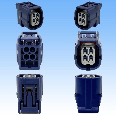 画像3: 住友電装 040型 HV/HVG 防水 4極 メスカプラー・端子セット リテーナー付属 タイプ2 青色