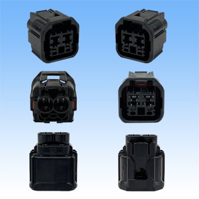 画像3: 住友電装 060+187型 HX ハイブリッド 防水 4極 メスカプラー (060型 2極+187型 2極)