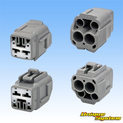 画像2: 住友電装 090+187型TS ハイブリッド 防水 4極 メスカプラー (090型TS 2極+187型TS 2極)