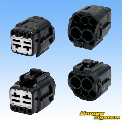 画像2: 住友電装 090+187型TS ハイブリッド 防水 5極 メスカプラー・端子セット タイプ2 黒色 (090型TS 3極+187型TS 2極)
