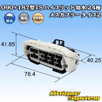 住友電装 090+187型TS ハイブリッド 防水 24極 メスカプラー タイプ2 (090型TS 20極+187型TS 4極)