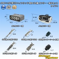 住友電装 090+187型TS ハイブリッド 防水 24極 カプラー・端子セット (メスカプラー：タイプ1) (090型TS 20極+187型TS 4極)