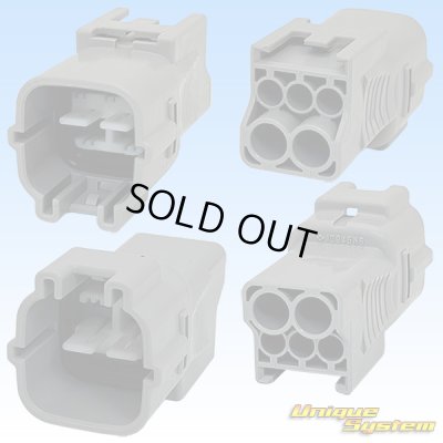 画像2: 住友電装 090+187型TS ハイブリッド 防水 5極 カプラー・端子セット タイプ2 灰色 (090型TS 3極+187型TS 2極)