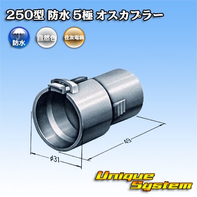 画像4: 住友電装 250型 防水 5極 オスカプラー