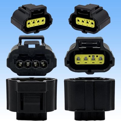 画像3: タイコエレクトロニクスAMP 070型 エコノシールJマークII 防水 4極 メスカプラー タイプ2