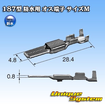 画像3: タイコエレクトロニクス AMP 187型シリーズ用 防水 オス端子 サイズM