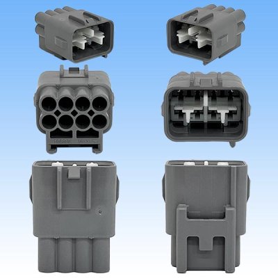 画像3: 矢崎総業 090型II 防水 8極 オスカプラー・端子セット タイプ3 灰色