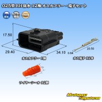 矢崎総業 025型 RH 防水 12極 オスカプラー・端子セット