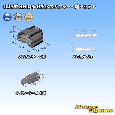 画像5: 矢崎総業 025型 RH 防水 6極 メスカプラー・端子セット タイプ1