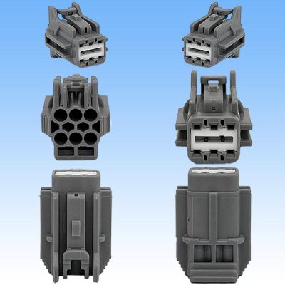 画像3: 矢崎総業 040型91コネクタ RKタイプ 防水 6極 メスカプラー ホルダー付属