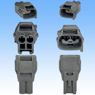 画像3: 矢崎総業 090型II 防水 2極 オスカプラー タイプ8 灰色